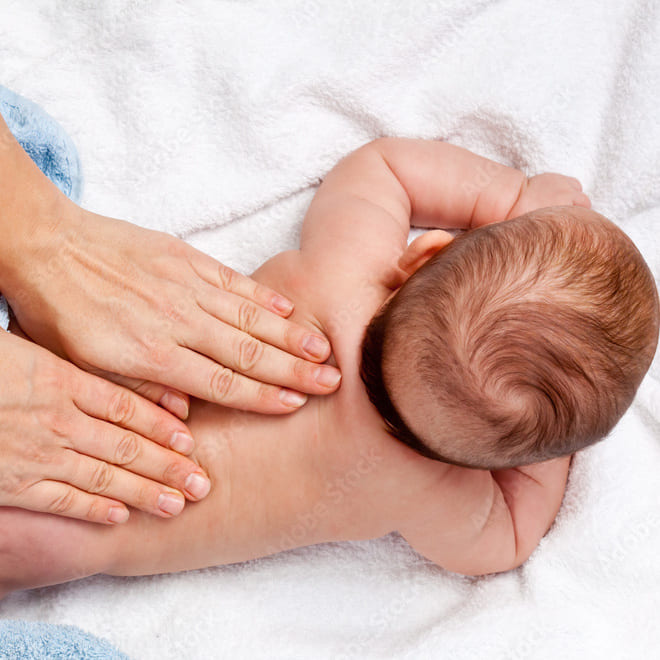 massage bébé detendu